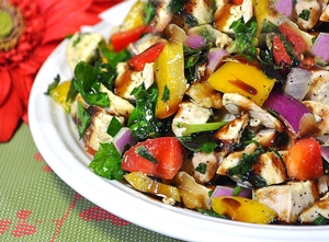 Grilled Balsamic Chicken and Spinach Salad